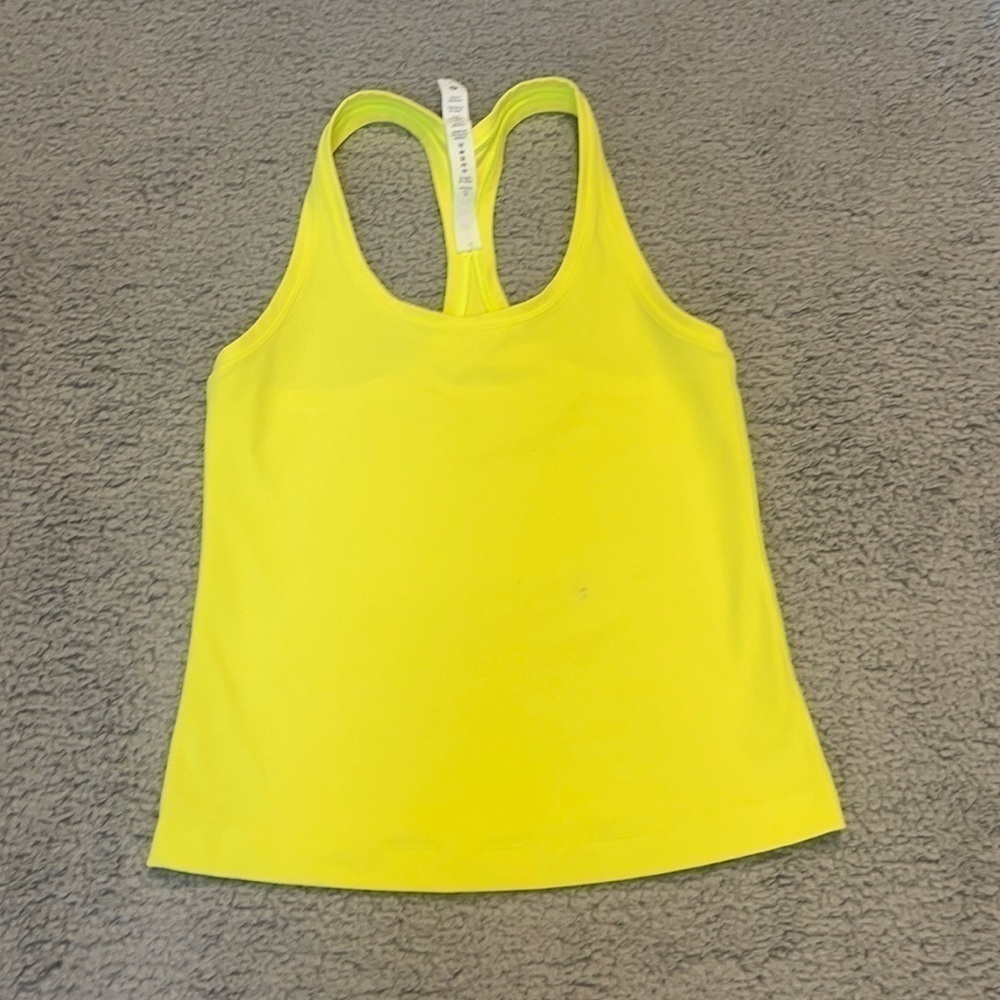 Lululemon Cool Racerback Size 6 Color Yellow